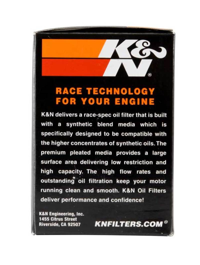 K&N Victory / Polaris 2.563in OD x 3.313in H Oil Filter - KN-198 for 2003-2017 Victory Vegas - rear view
