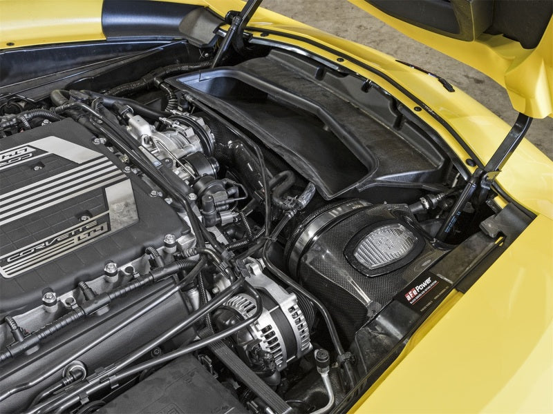 aFe Momentum Carbon Fiber Cold Air Intake System PDS/P5R 15-16 Chevrolet Corvette Z06 V8-6.2L - 52-74202-C