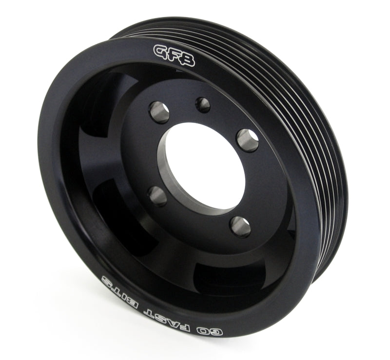 GFB Evo 4-9 Under-Drive Crank Pulley w/ Belt - 2011 for 2003-2015 Mitsubishi Lancer - front view