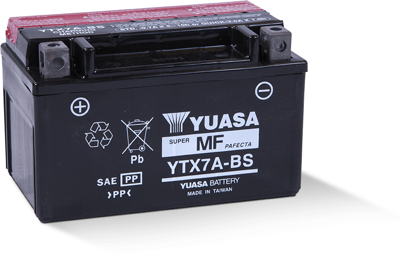 Yuasa YTX7A-BS Maintenance Free AGM 12 Volt Battery - YUAM32X7A for 2007-2020 Suzuki LT-Z90 QuadSport