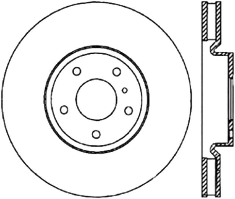 StopTech Slotted &amp; Drilled Sport Brake Rotor - 127.42076L