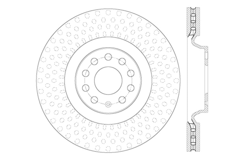 Stoptech Mk 7 - 7.5 Volkswagen Golf GTI - Slotted &amp; Drilled Sport Rotor (340MM) - Front Left - 127.33144L