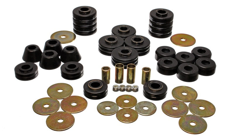 Energy Suspension 73-95 K5 Blazer Black Body(cab) Mount Set - 3.4105G for 1973-1977 GMC Jimmy - front view