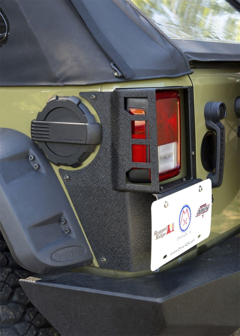 Rugged Ridge XHD Corner Guard Rear 07-18 Jeep Wrangler JKU 4 Door - 11615.20 for 2007-2018 Jeep Wrangler - alternate view