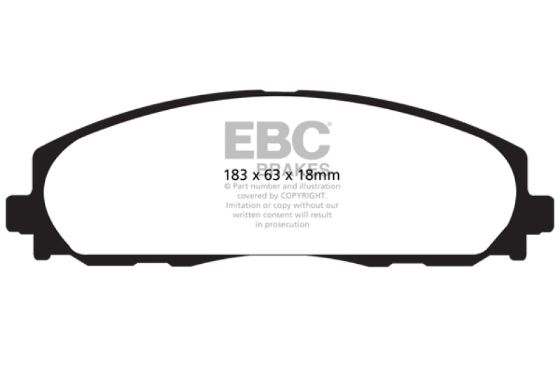 EBC 12+ Chrysler Town & Country 3.6 Greenstuff Front Brake Pads - DP61888