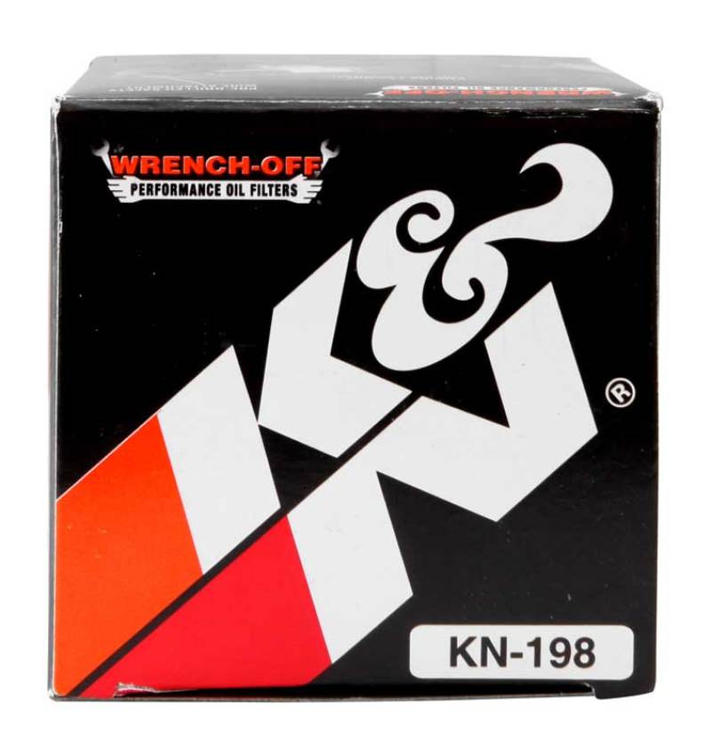 K&N Victory / Polaris 2.563in OD x 3.313in H Oil Filter - KN-198 for 2003-2017 Victory Vegas - package contents