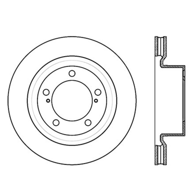 StopTech 07-09 Toyota Tundra / 08-09 Toyota Sequoia Front Right Slotted &amp; Drilled Rotor - 127.44156R