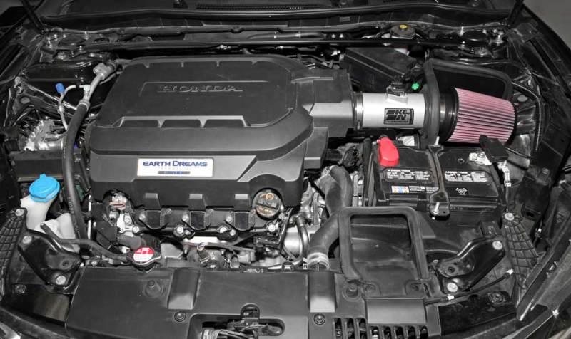 K&amp;N 13-14 Honda Accord 3.5L V6 69 Series Typhoon Air Intake System - Silver Cold Air Intake Kit - 69-1212TS