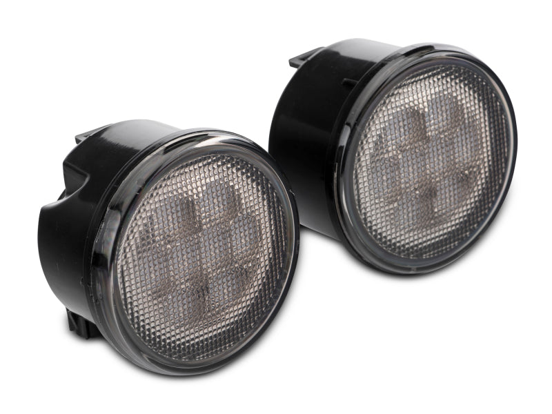 Raxiom 07-18 Jeep Wrangler JK Axial Series LED Amber Turn Signals (Smoked) - J108040