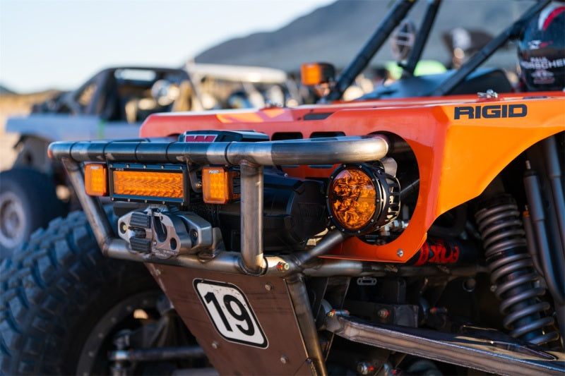 Rigid Industries 360-Series 6in SAE Fog w/ Amber PRO Lens - White (Pair) - 36210