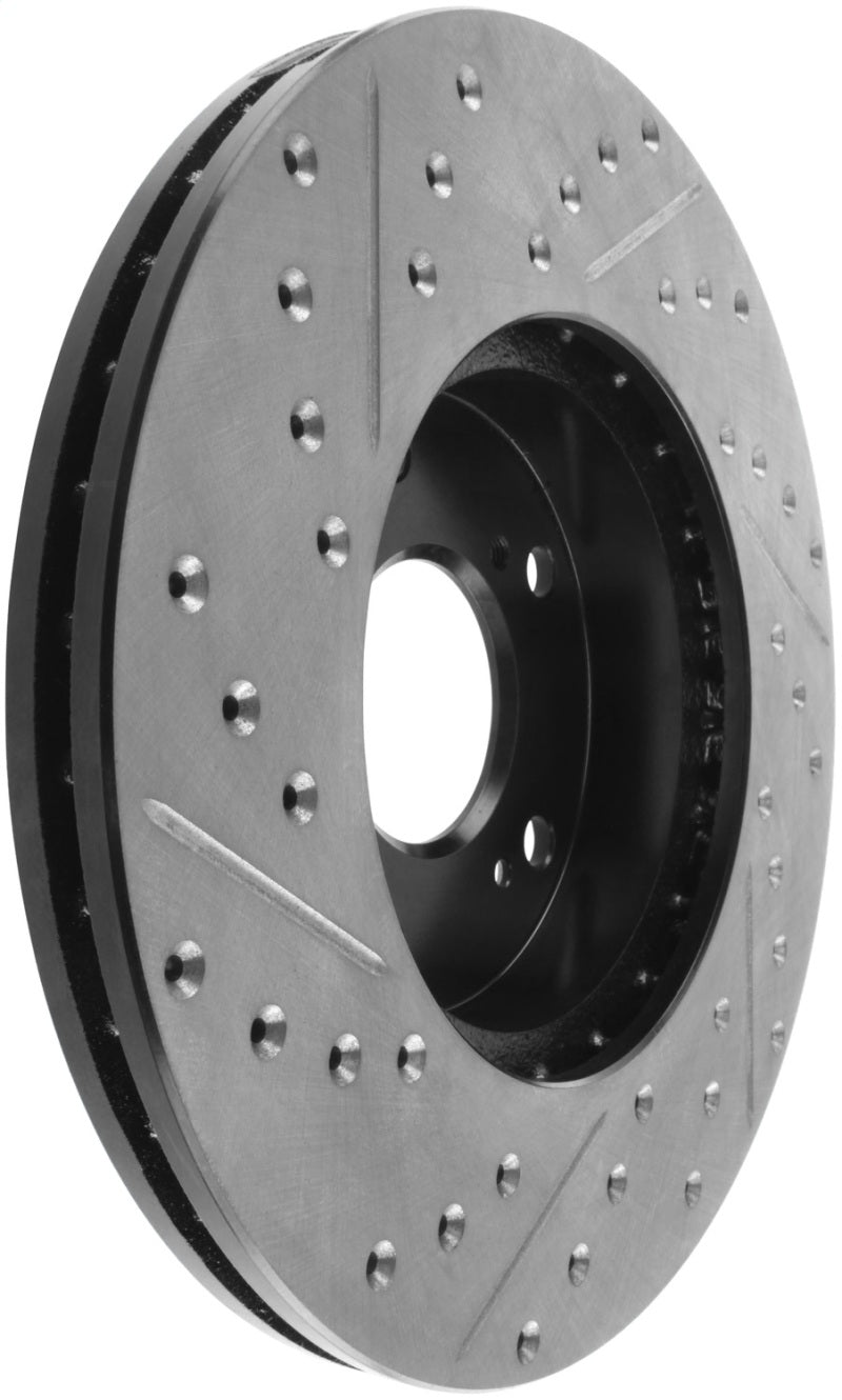 StopTech 06-08 Civic GX / 02-04 CR-V / 98-02 Honda Accord V6 / 03-07 Accord 4 cyl/V6 MT Slotted & D - 127.40036L