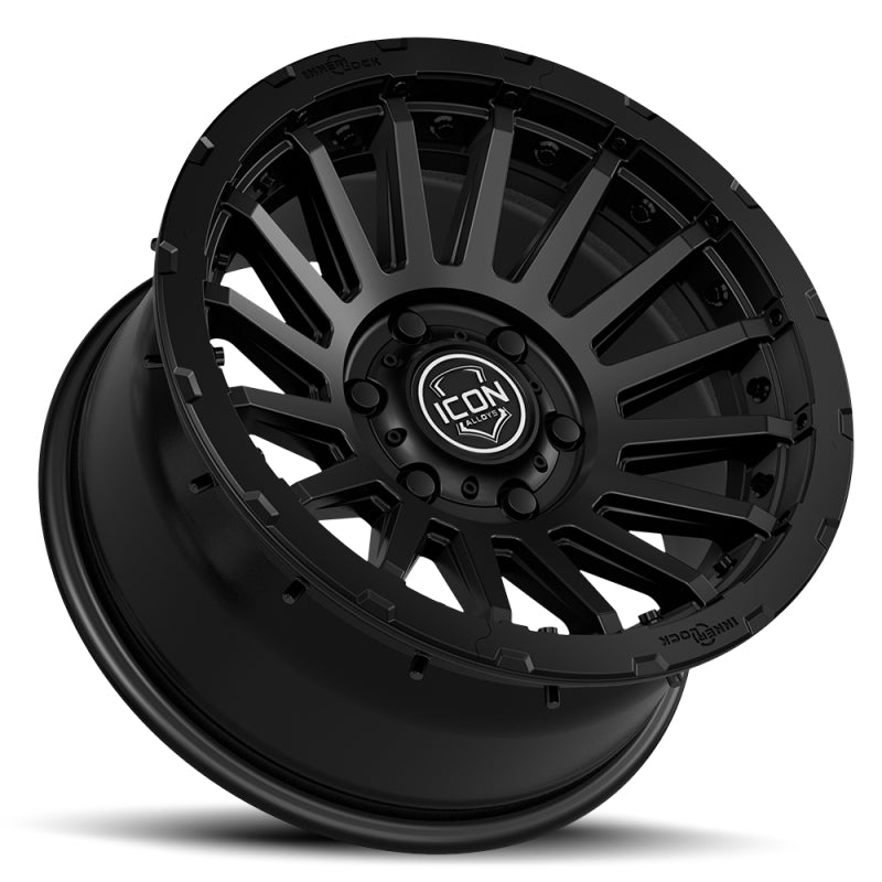 ICON Recon Pro 17x8.5 6x5.5 0mm Offset 4.75in BS 106.1mm Bore Satin Black Wheel - 23617858347SB