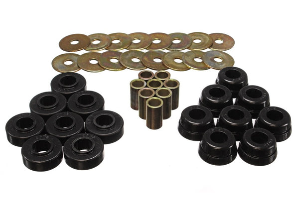 Energy Suspension Gm Body Mount Set W/Hardware - Black - 3.4126G for 1973-1982 Chevrolet Corvette - front view