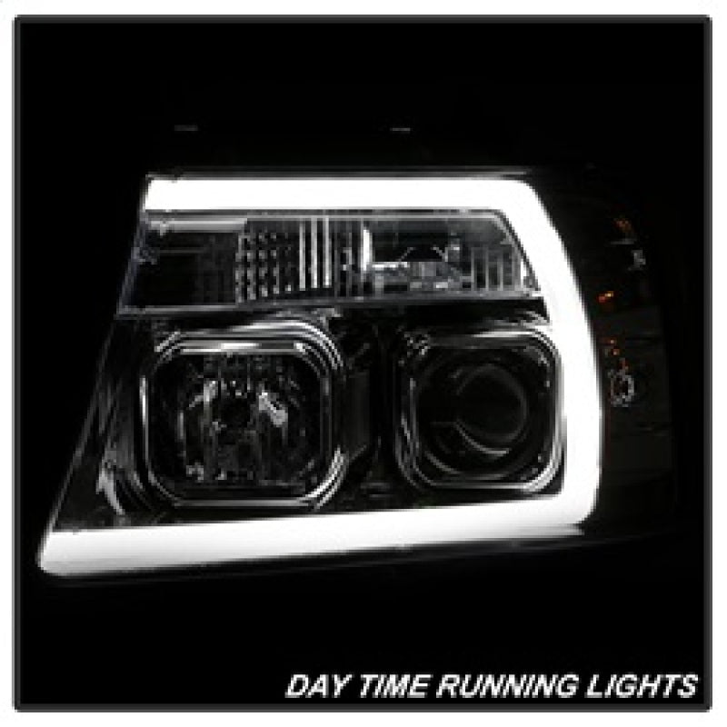 Spyder 04-08 Ford F-150 Light Bar Projector Headlights - Chrome (PRO-YD-FF15004V2-LB-C) - 5084637