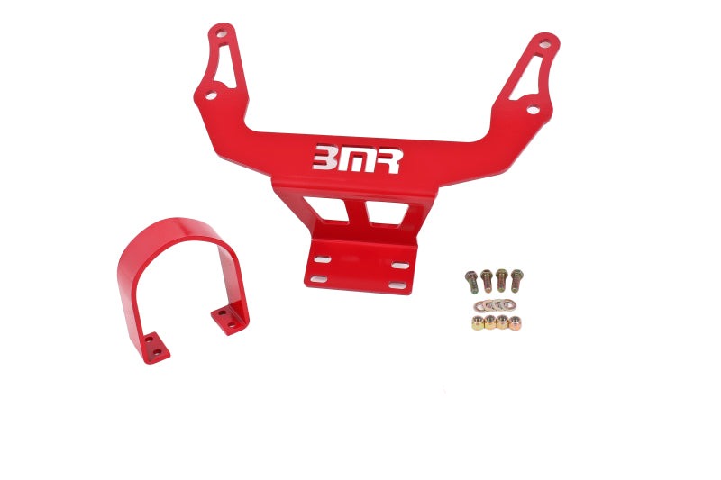 BMR 08-17 Challenger Front Driveshaft Safety Loop - Red - DSL110R for 2008-2020 Dodge Challenger - front view