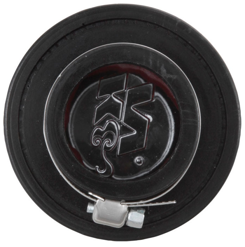 K&N 1.5in Flange ID x 3in OD x 2.5in H Chrome Finish Rubber Base Crankcase Vent Filter - 62-1460