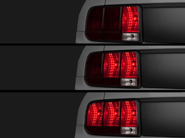 Raxiom 05-09 Ford Mustang Sequential Tail Light Kit (Plug-and-Play) - 11044 for 2005-2009 Ford Mustang - front view