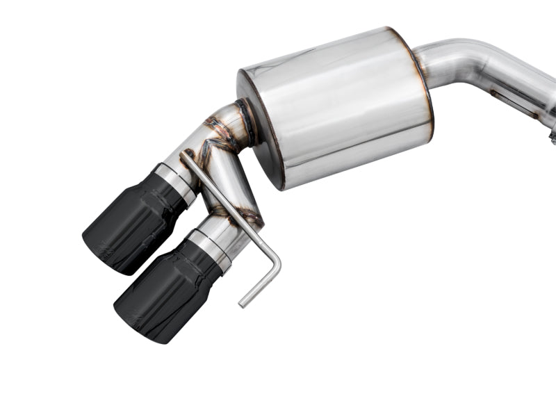AWE Tuning 2018+ Ford Mustang GT (S550) Cat-back Exhaust - Touring Edition (Quad Diamond Black Tips) - 3015-43106