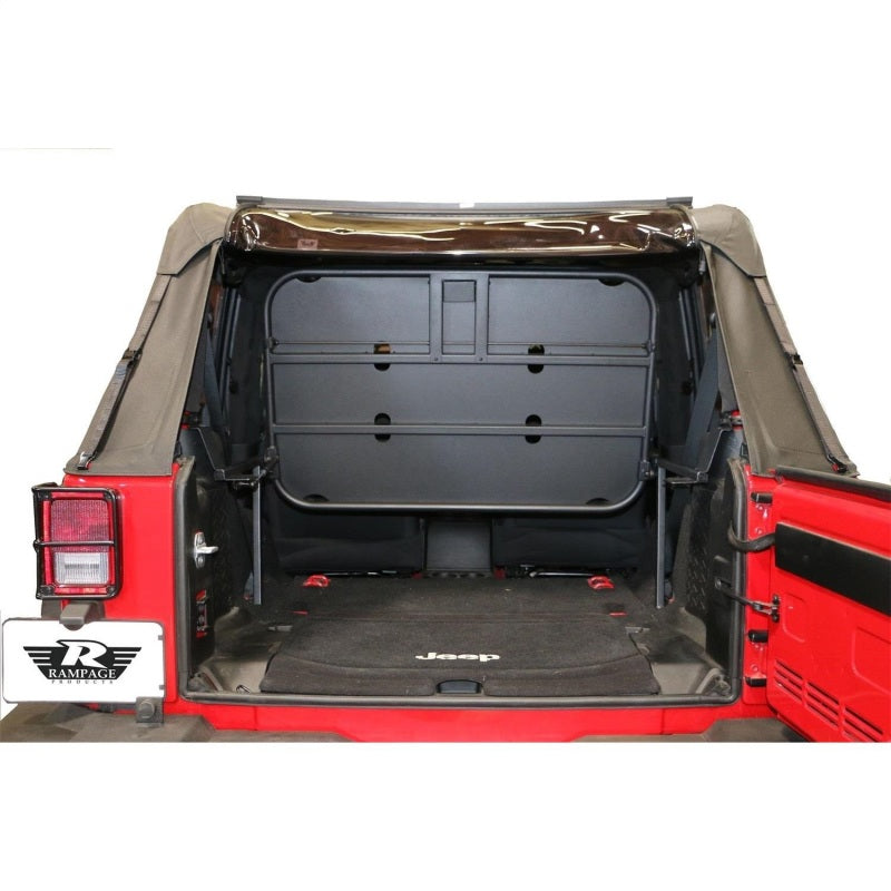 Rampage 2007-2018 Jeep Wrangler(JK) Rear Sport Rack - Black - 86624