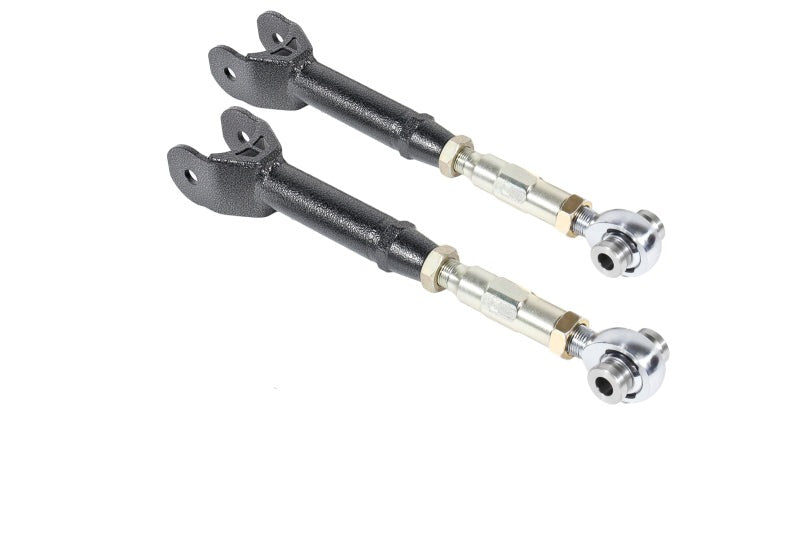 BMR 16-17 6th Gen Camaro Lower Trailing Arms w/ On-Car Adj. Rod Ends - Black Hammertone - TCA061H for 2016-2024 Chevrolet Cam