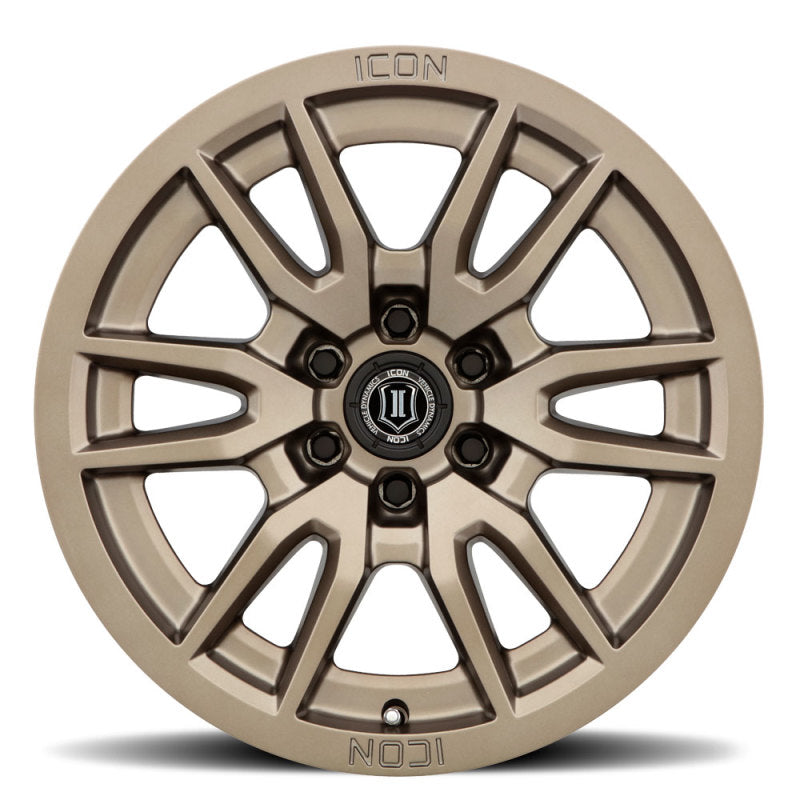 ICON Vector 6 17x8.5 6x5.5 0mm Offset 4.75in BS 106.1mm Bore Bronze Wheel - 2417858347BR