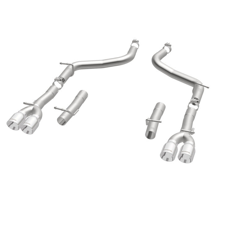 MagnaFlow Axle-Back, SS, 2.5in, Quad Split Rear 3.5in Tip 2015 Dodge Challenger 3.6L V6 - 19218