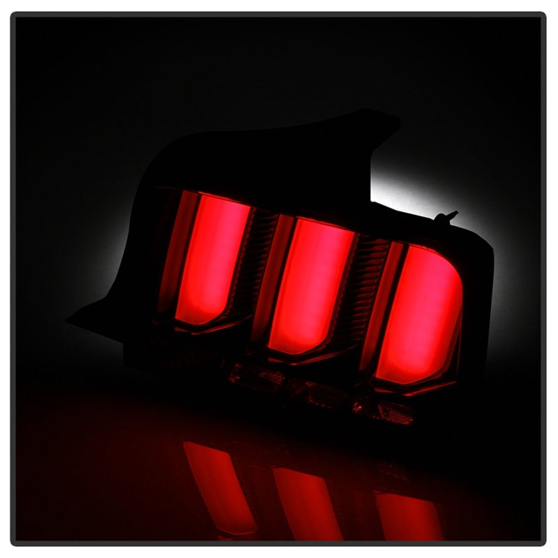 Spyder 05-09 Ford Mustang (Red Light Bar) LED Tail Lights - Black ALT-YD-FM05V3-RBLED-BK - 5086716