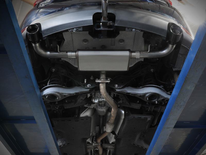 aFe Takeda 17-24 Mazda CX-5 2.5L (t) 2.5in. SS Axle-Back Exhaust System w/Black Tips - 49-37021-B