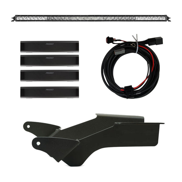 Rigid Industries 2021 Ford Bronco Roof Rack Light Kit (Incl. SR spot/flood Combo Bar) - 46726 for 2021-2026 Ford Bronco - fro