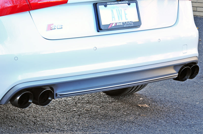 AWE Tuning Audi C7 / C7.5 S6 4.0T Touring Edition Exhaust - Diamond Black Tips - 3015-43010
