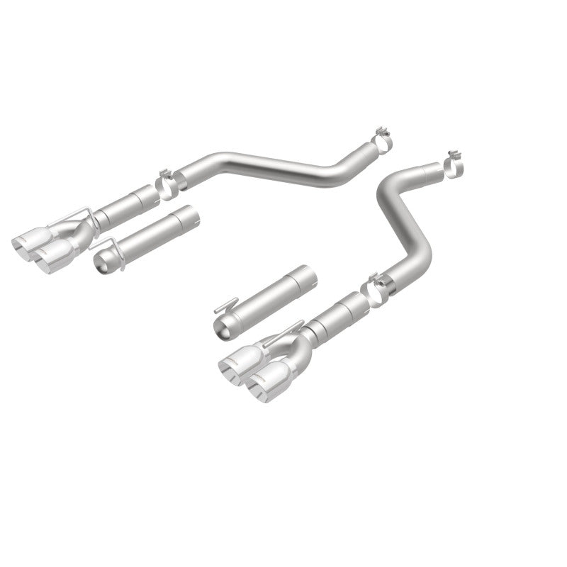 MagnaFlow Axle-Back, SS, 3in, Quad Split Rear 3.5 Tips 2015 Dodge Challenger incl SRT Hellcat - 19206