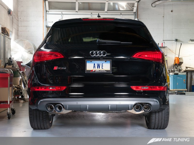AWE Tuning Audi 8R SQ5 Touring Edition Exhaust - Quad Outlet Chrome Silver Tips - 3015-42052