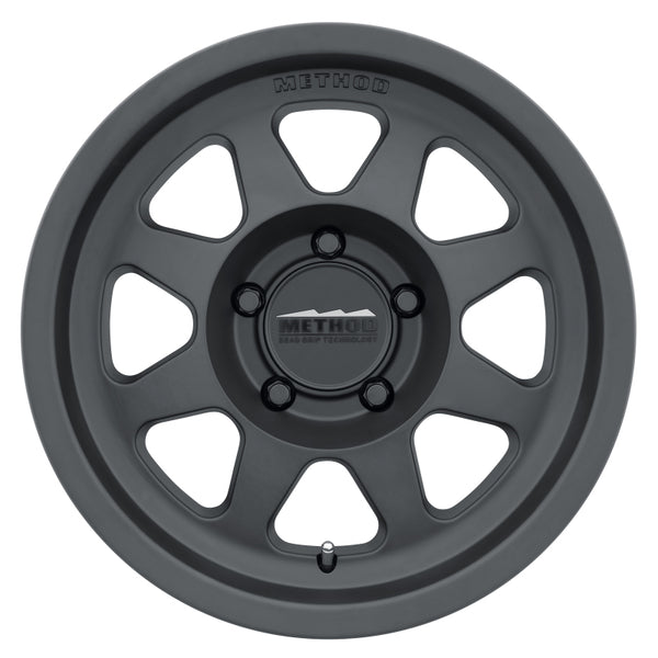 Method MR701 17x8.5 0mm Offset 5x5 71.5mm CB Matte Black Wheel - MR70178550500 by Method Wheels - front view