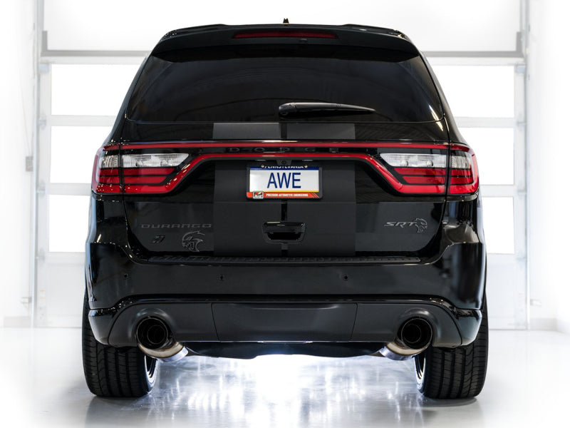 AWE Tuning 18-23 Dodge Durango SRT &amp; Hellcat Track Edition Exhaust - Diamond Black Tips - 3020-33952