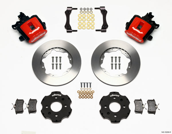 Wilwood Combination Parking Brake Rear Kit 11.00in Red Civic / Integra Disc 2.39 Hub Offset - 140-10206-R for 1990-2001 Acura