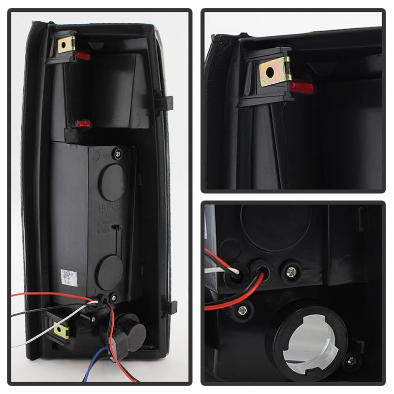Xtune Yukon Denali 99-00 LED Tail Lights Black Smoked ALT-JH-CCK88-LED-BKSM - 9034459