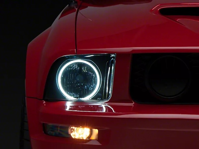 Raxiom 05-09 Ford Mustang GT V6 Axial Series CCFL Halo Projector Headlight- Blk Housing (Smkd Lens) - 49121