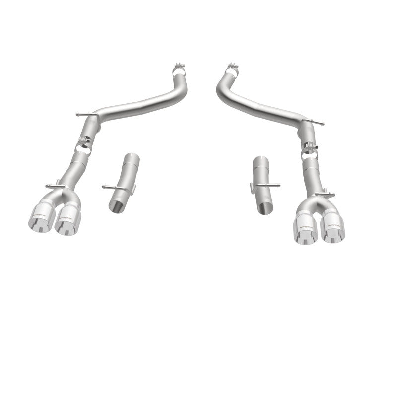 MagnaFlow Axle-Back, SS, 2.5in, Quad Split Rear 3.5in Tip 2015 Dodge Challenger 3.6L V6 - 19218