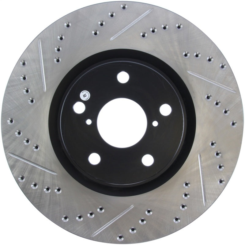 StopTech 5/93-98 Toyota Supra Turbo Right Front Slotted &amp; Drilled Rotor - 127.44104R