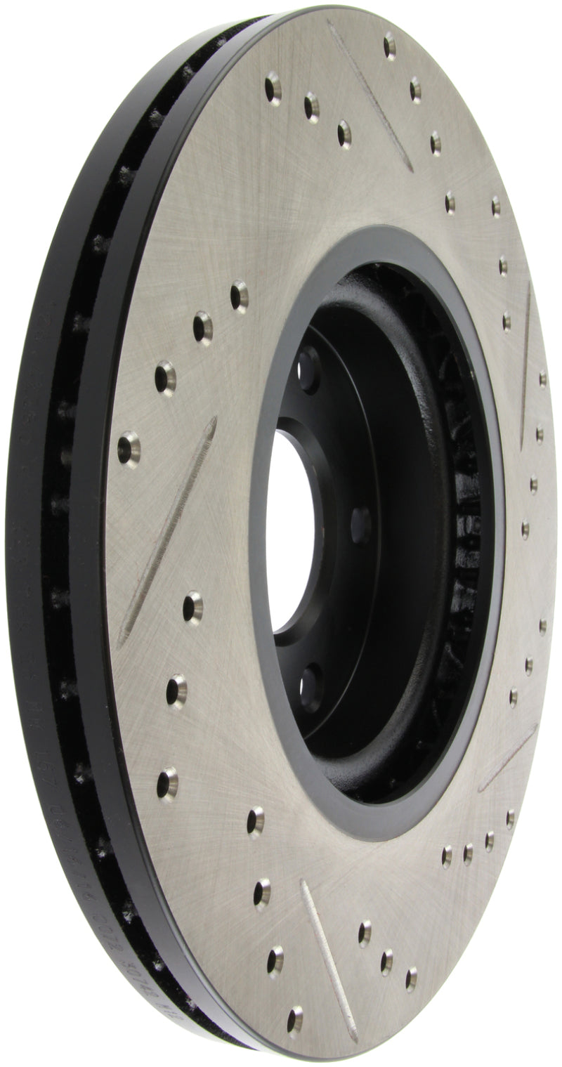 StopTech 06-07 350Z / 05-07 G35 exp Sport/ 06-07 G35X SportStop Slotted &amp; Drilled Front Right Rotor - 127.42080R