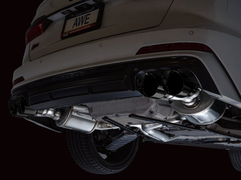 AWE Tuning 19-23 Audi C8 S6/S7 2.9T V6 AWD Touring Edition Exhaust - Diamond Black Tips - 3015-43107