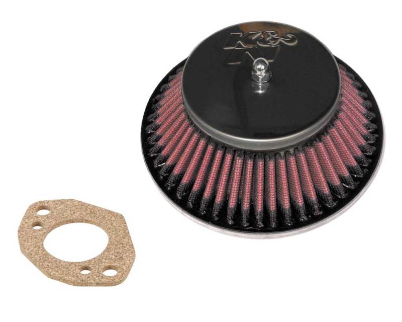 K&N Custom Racing Assembly - Round Tapered - Red 1.375in Neck Flange - 2.25in Over Height - 56-9320 by K&N Engineering - fron