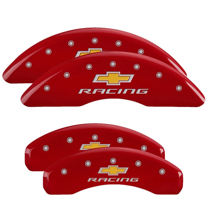 MGP 4 Caliper Covers Engraved Front &amp; Rear MGP Red finish silver - 15211SMGPRD