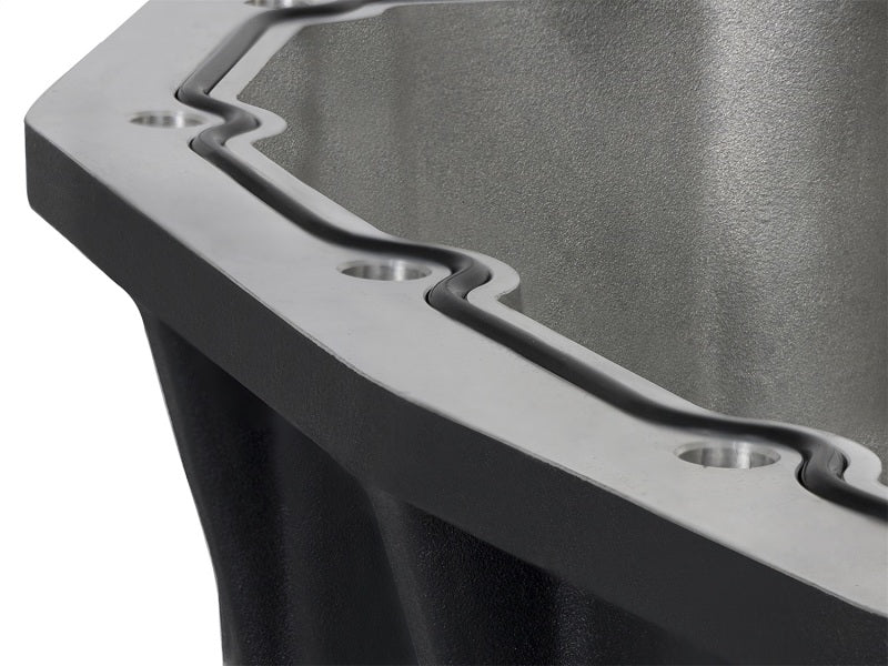 AFE Pro Series Engine Oil Pan Black w/Machined Fins; 11-16 Ford Powerstroke V8-6.7L (td) - 46-70322