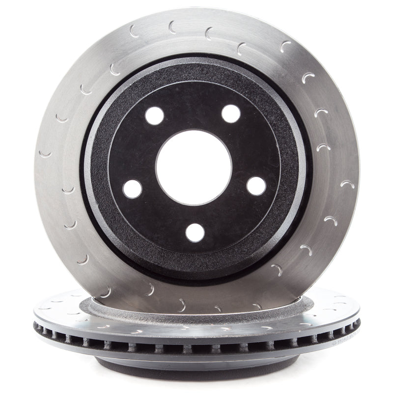 Alcon 2007+ Jeep JK-JL 330x22mm Rotors 4-Piston Red Calipers Rear Brake Kit (Includes Brake Lines) - BKR5059D12