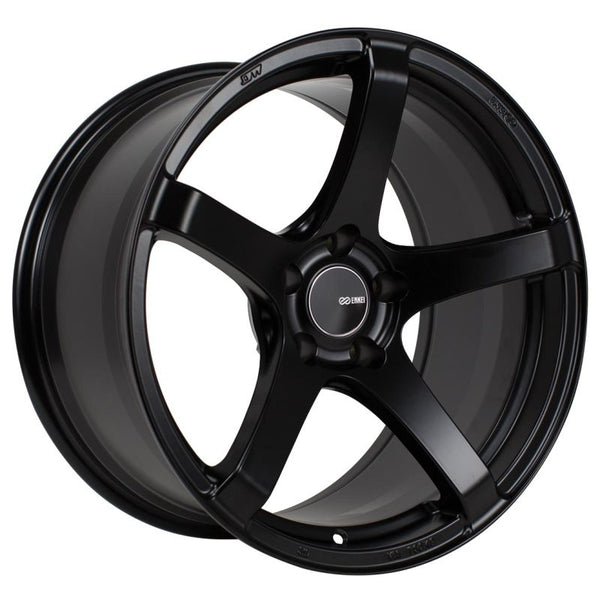 Enkei Kojin 18x8.5 35mm Offset 5x114.3 Bolt Pattern 72.6mm Bore Dia Matte Black Wheel - 476-885-6535BK by Enkei