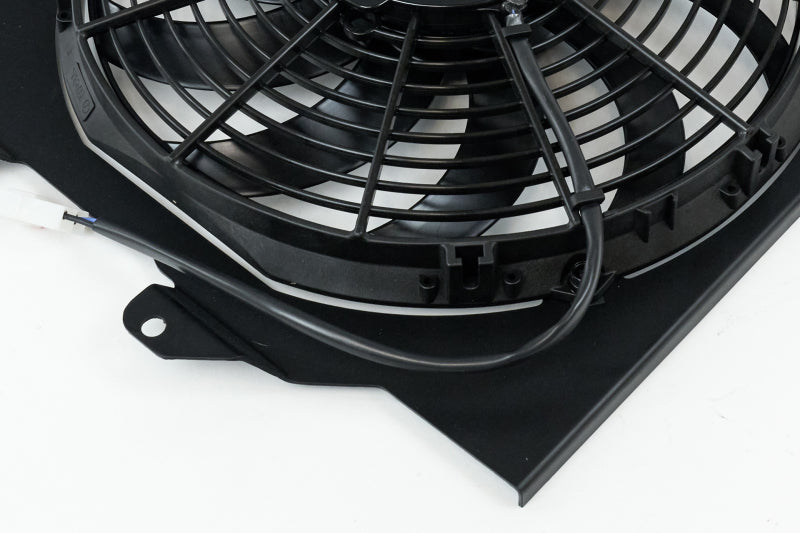 CSF 92-00 Honda Civic All-Aluminum Fan Shroud w/12in SPAL Fan - Black Finish - 2858FB