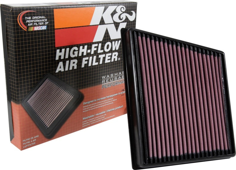 K&N 2015 Jaguar F-Pace V6-3.0L F/I Right Side Replacement Drop In Air Filter - 33-3074