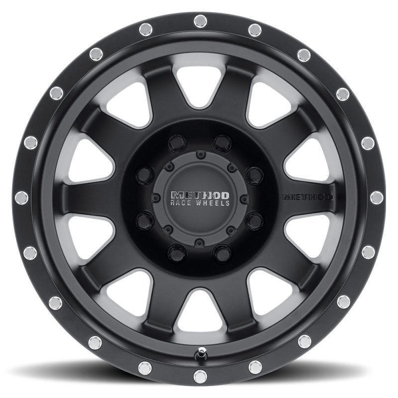Method MR301 The Standard 17x9 -12mm Offset 8x6.5 130.81mm CB Matte Black Wheel - MR30179080512N
