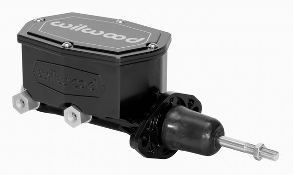 Wilwood Compact Tandem Master Cylinder - 1in Bore - w/Pushrod (Black) - 260-15540-BK by Wilwood